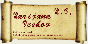 Marijana Veskov vizit kartica